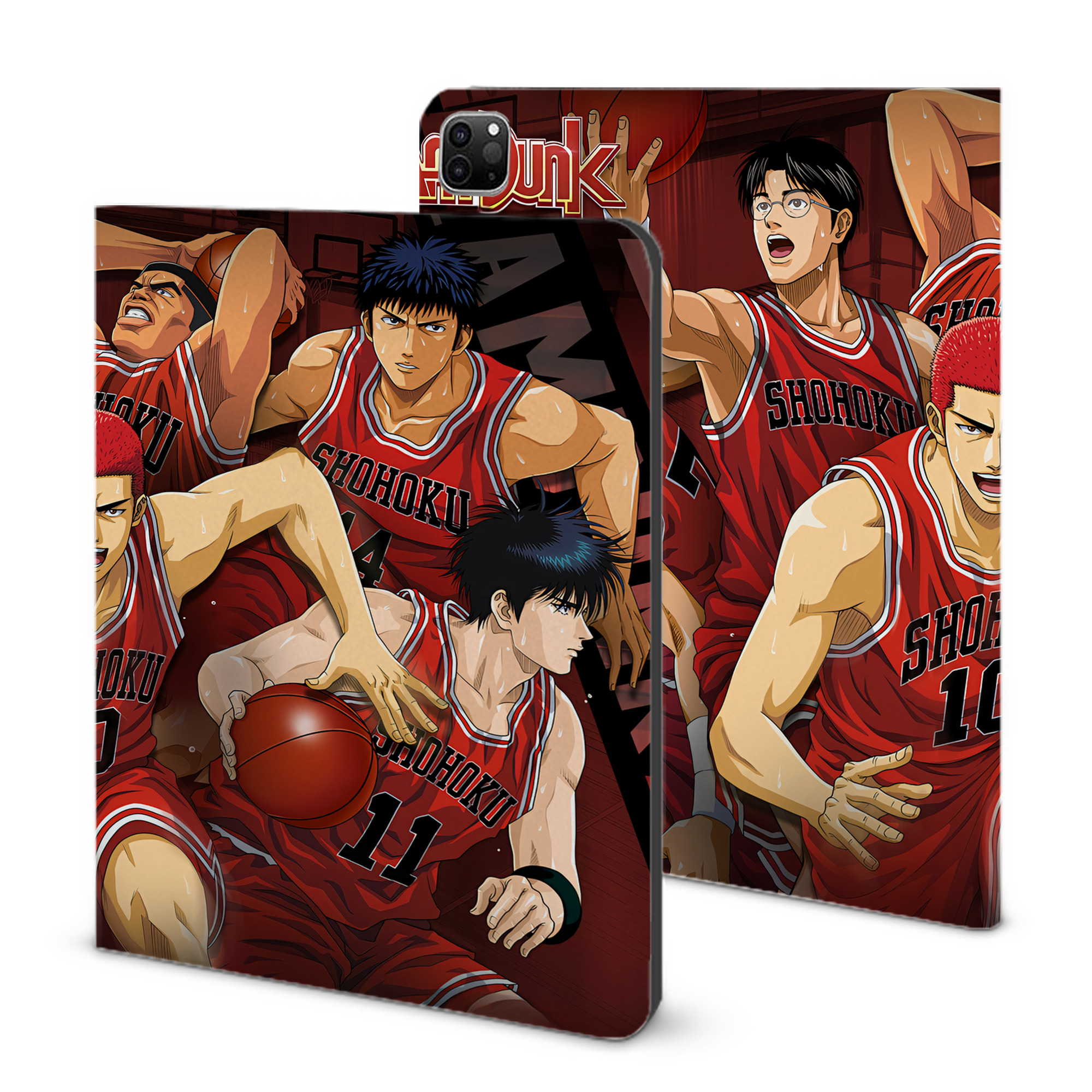 （画像用） SLAM DUNK／スラムダンク IPad ケース ブック型 PUレザー TPU 耐衝撃 軽量 薄型 ペン収納なし 全面保護 IPad 各モデル対応